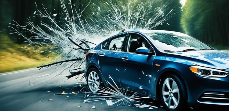 the natural law whose result is the driver hitting or going through the windshield is